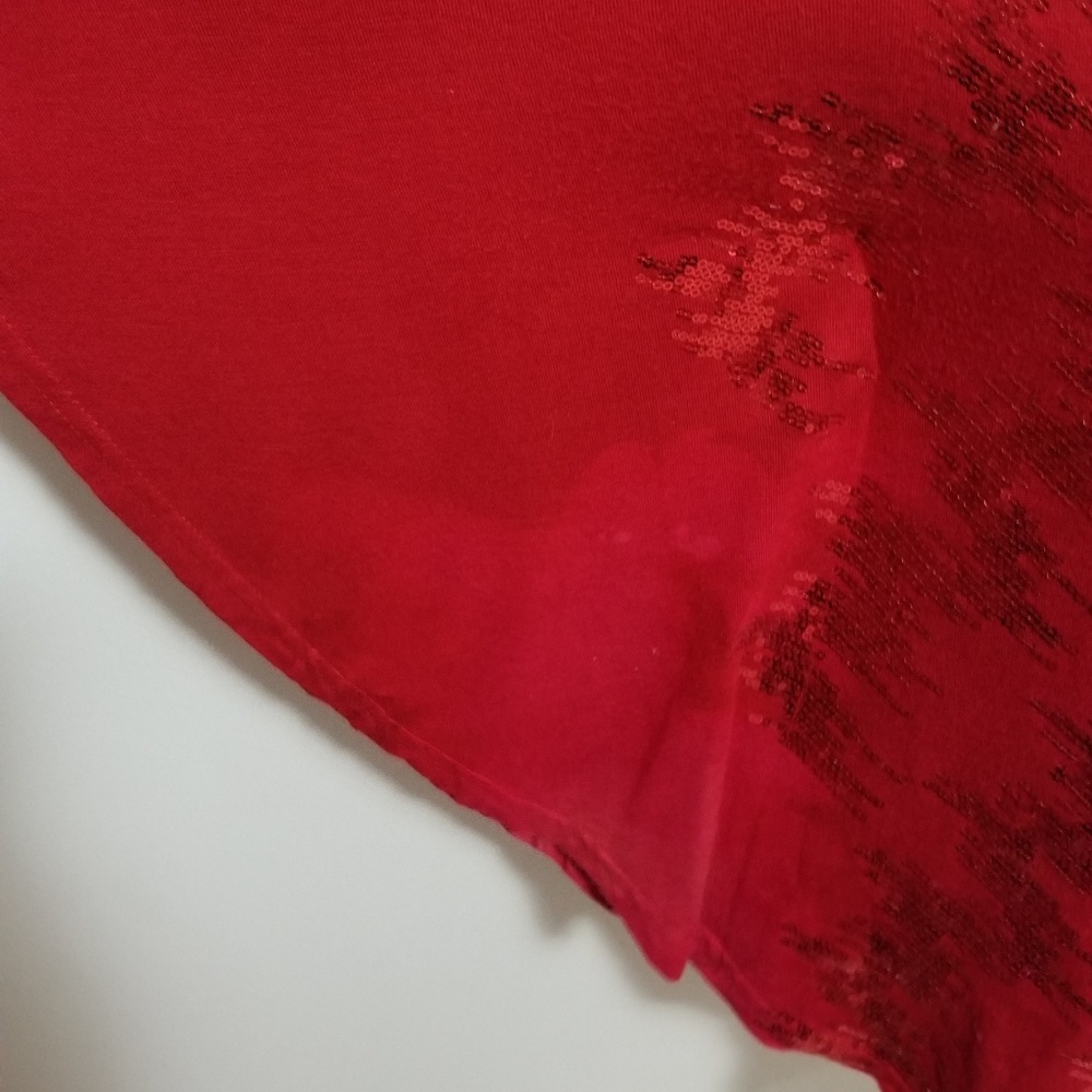 Absolute Angel red asymmetrical top - Picture 4 of 5